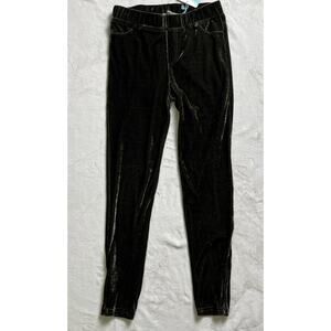 Umgee Mid-Waist Velvet Straight Leg Pant Women’s Small Dark Hunter Green NWT